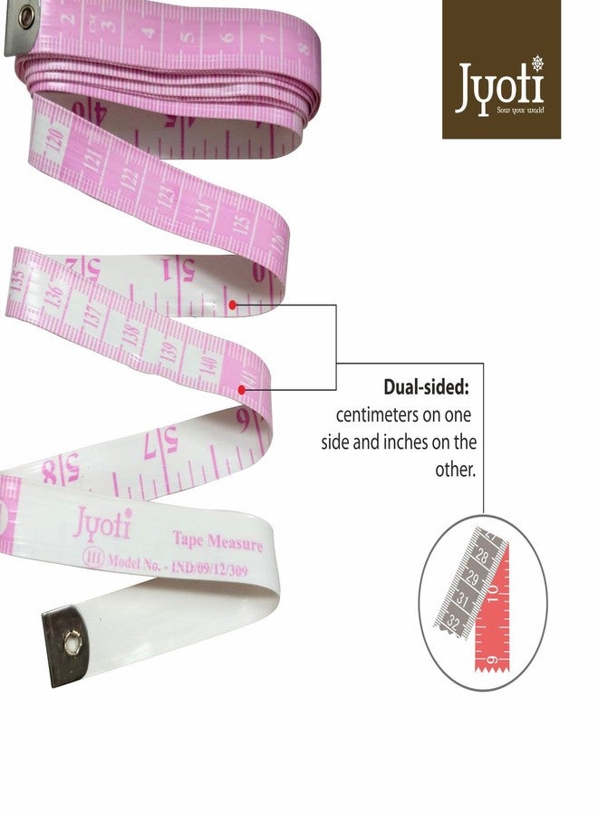 Jyoti 36712 Tape Measure for Body Measurement, Sewing Dressmaking Ruler, Durable Soft Flexible Inch Tape for Measurement, Length 60 Inches / 150cm - Width 13mm - Pack of 10 Pieces - Image 5